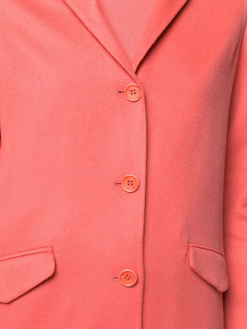 single breasted mid-length coat